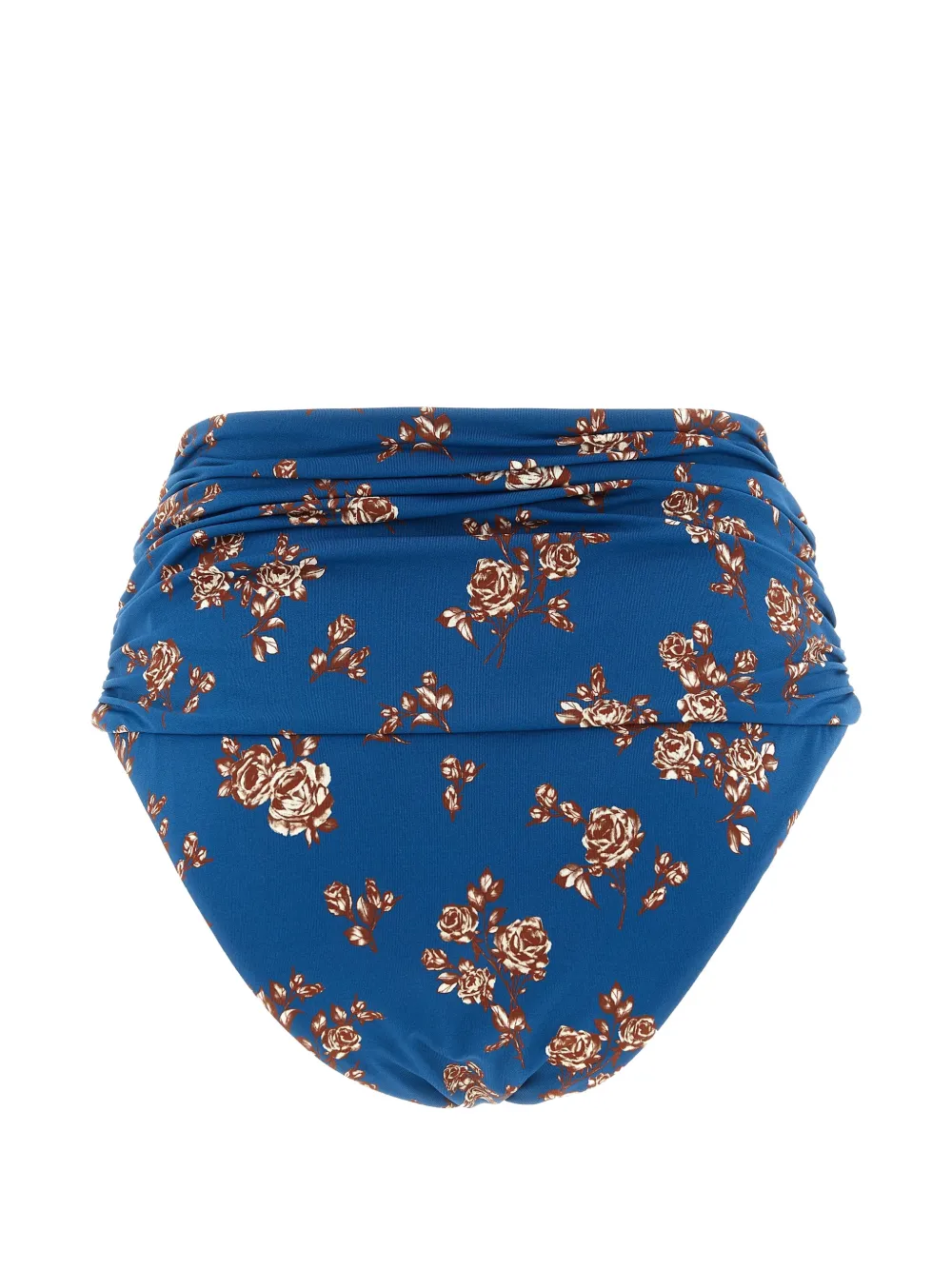 Magda Butrym Bikinislip met bloemenprint en ruches Blauw
