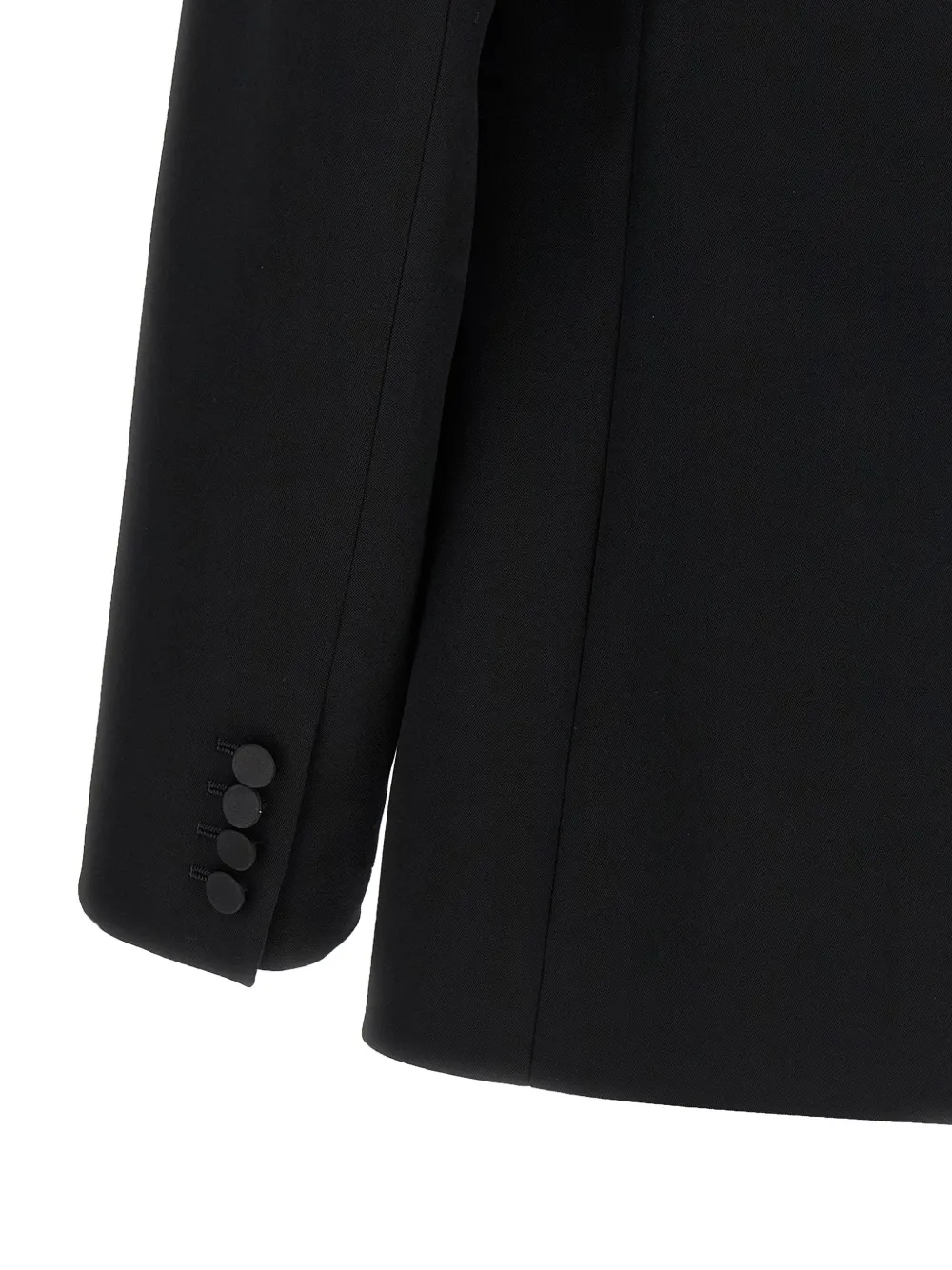 Saint Laurent Grain de Poudre wollen blazer Zwart