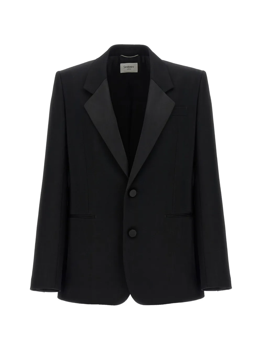 Saint Laurent grain de poudre wool blazer - Schwarz