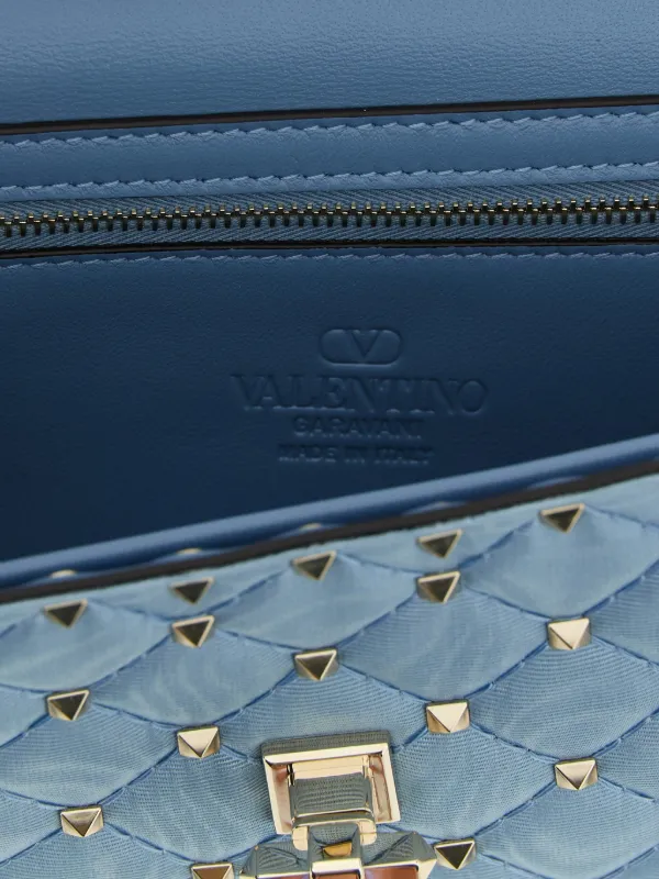 Valentino Garavani ロックスタッズ スパイク モアレ ショルダーバッグ