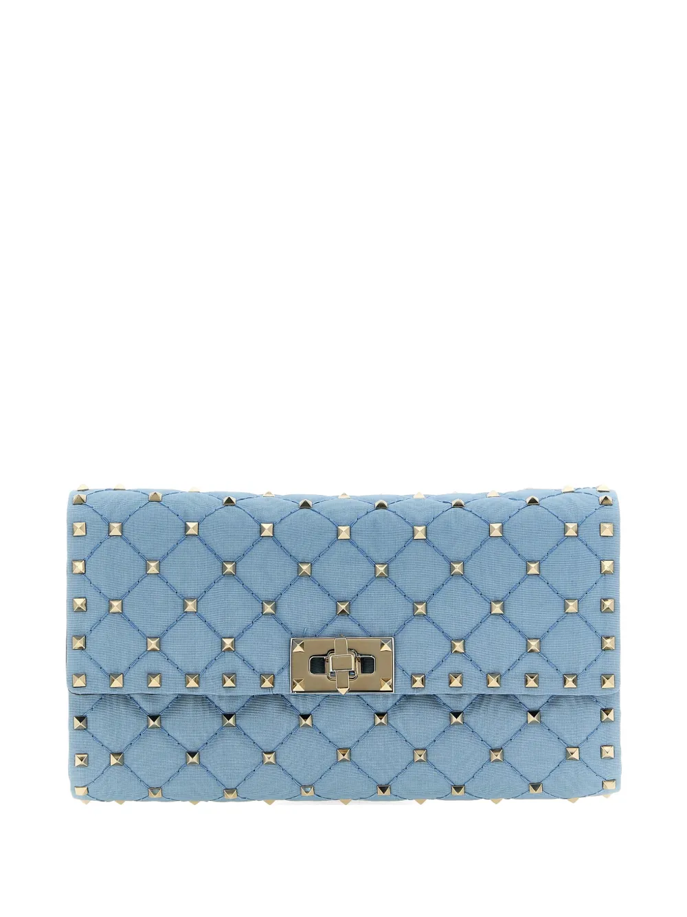 Valentino Garavani Rockstud Spike moiré shoulder bag - Blu