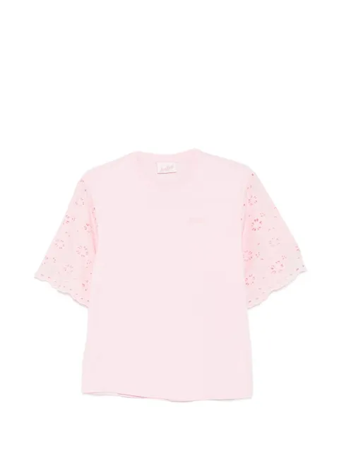 MC2 Saint Barth Maisa broderie-anglaise-sleeve T-shirt