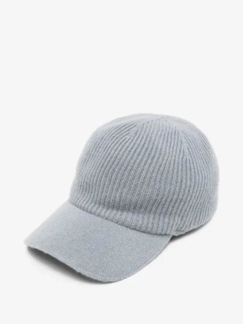 Eleventy ribbed-knit cashmere baseball cap