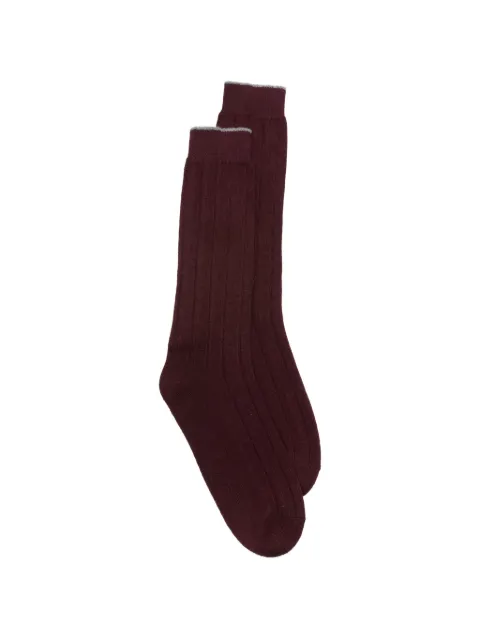 Eleventy ribbed-knit tipped socks