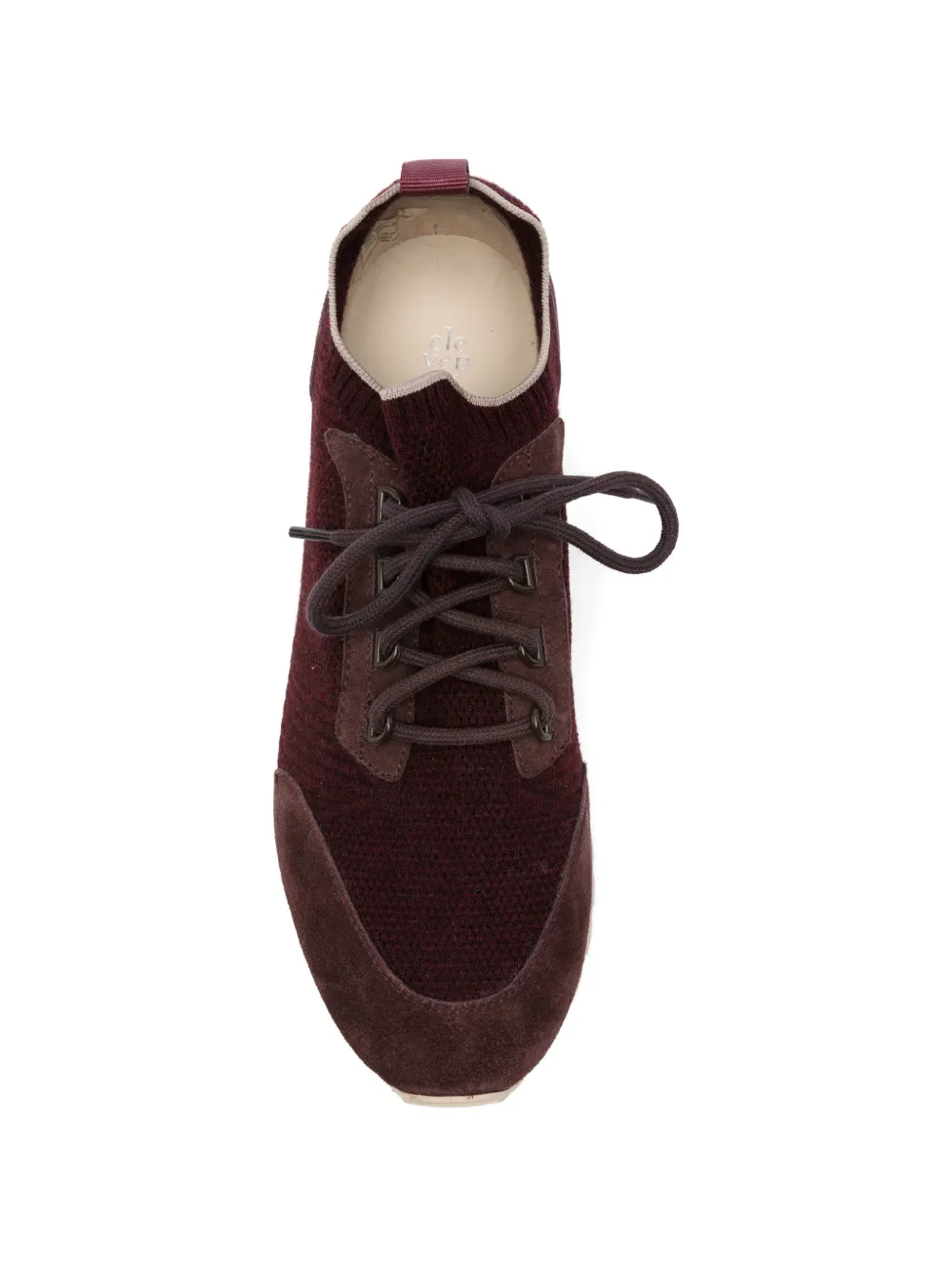 Eleventy Gebreide sneakers met suède vlakken Rood
