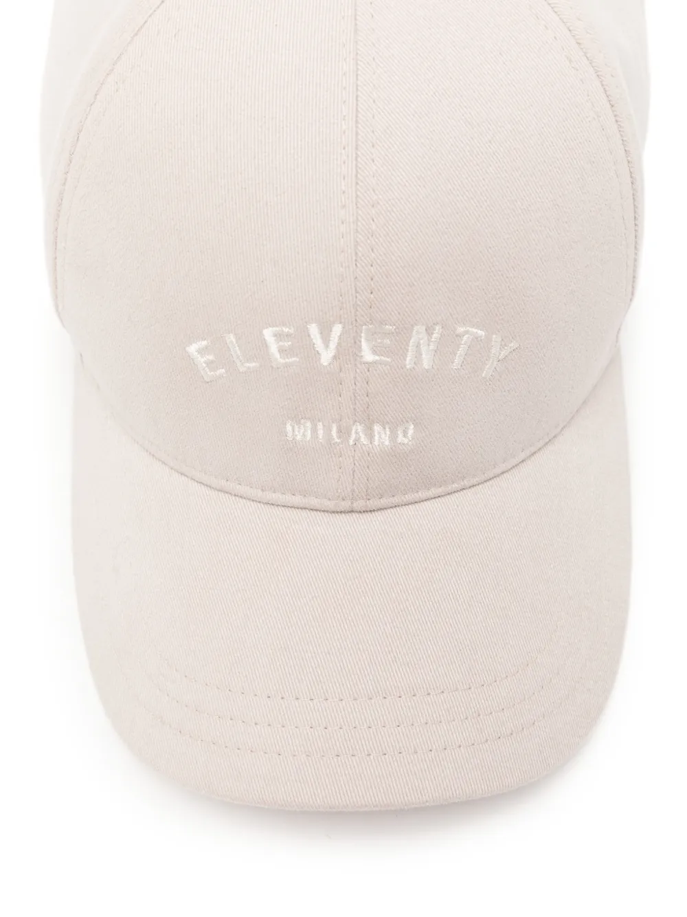 Eleventy Honkbalpet met geborduurd logo Beige