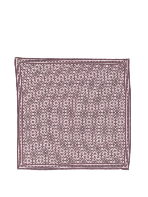 Eleventy geometric-print pocket square