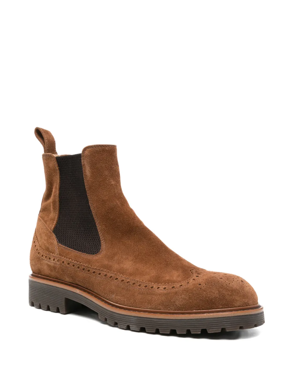 Eleventy Chelsea brogue laarzen Bruin