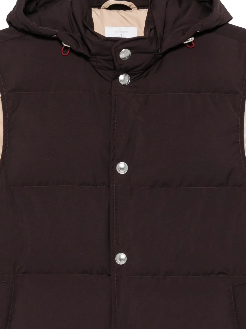Eleventy Bodywarmer met capuchon Rood