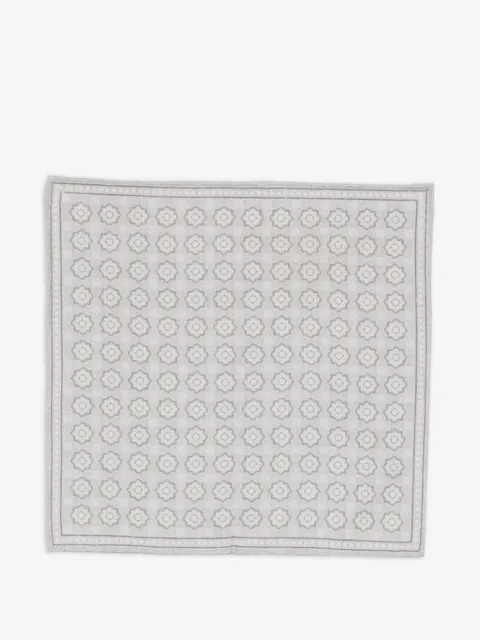 Eleventy geometric-print pocket square