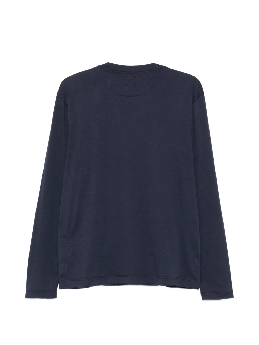 Eleventy T-shirt met ronde hals en lange mouwen Blauw