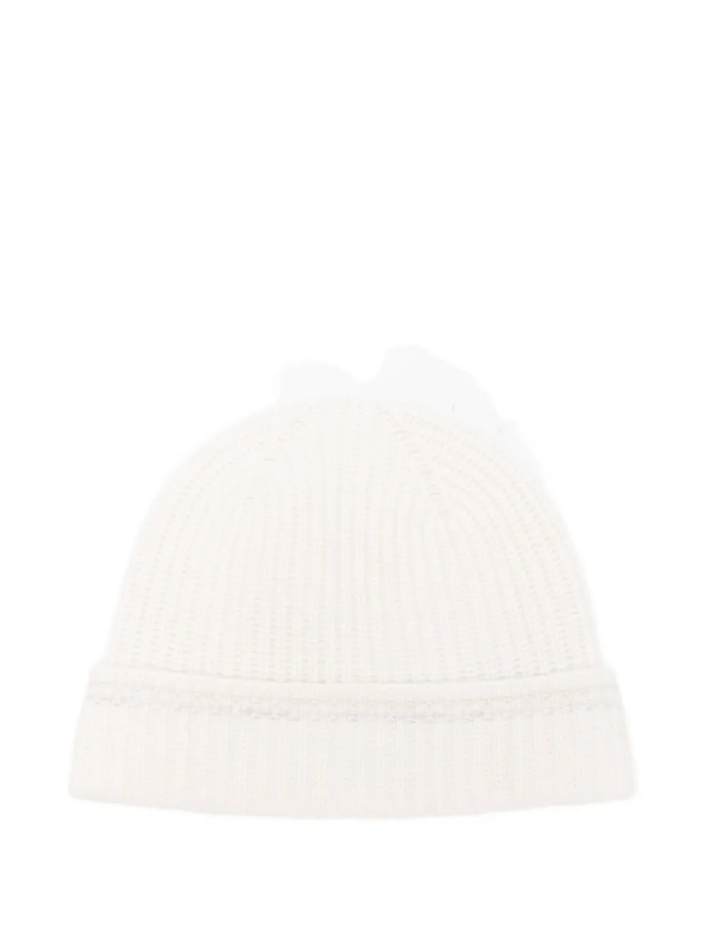 Eleventy Ribgebreide muts Beige