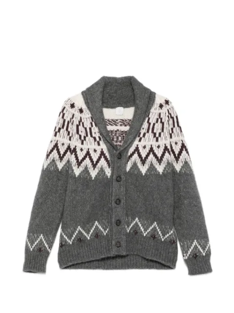 Eleventy fair isle shawl-collar cardigan