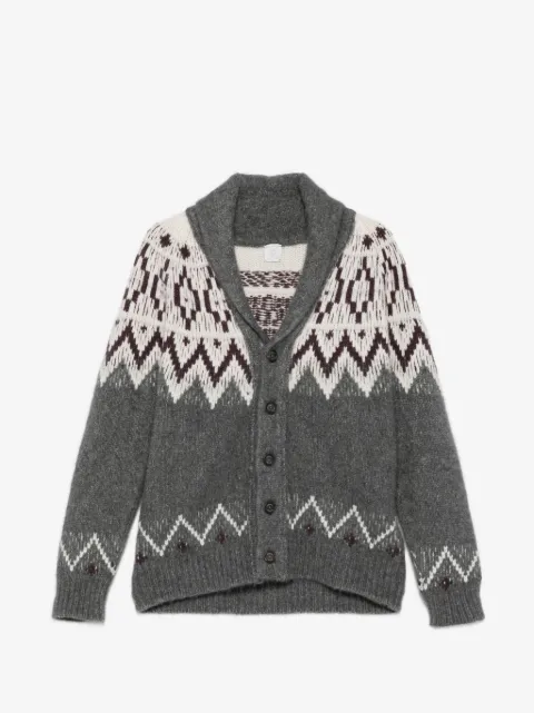 Eleventy fair isle shawl-collar cardigan