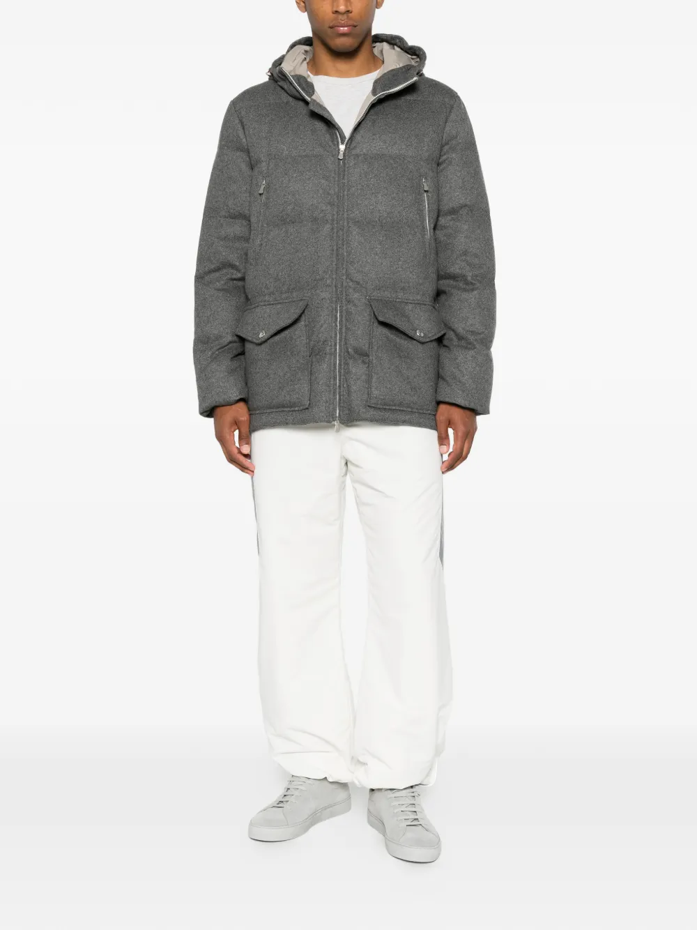 Eleventy Broek met contrasterend vlak Wit