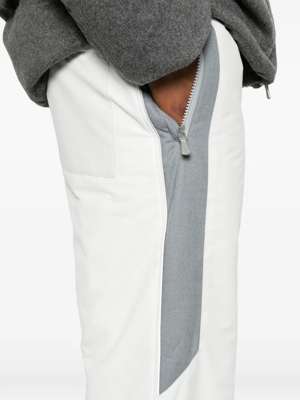 Eleventy Broek met contrasterend vlak Wit