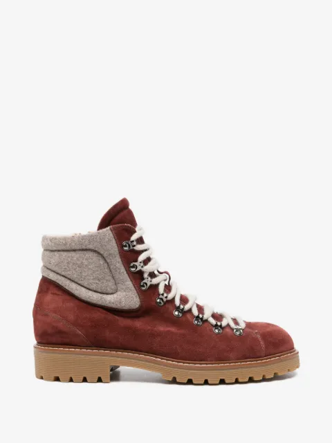 Eleventy suede panelled boots