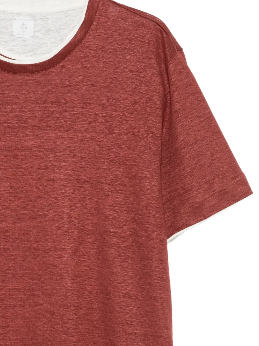 Eleventy T-shirt met gelaagd-effect Rood