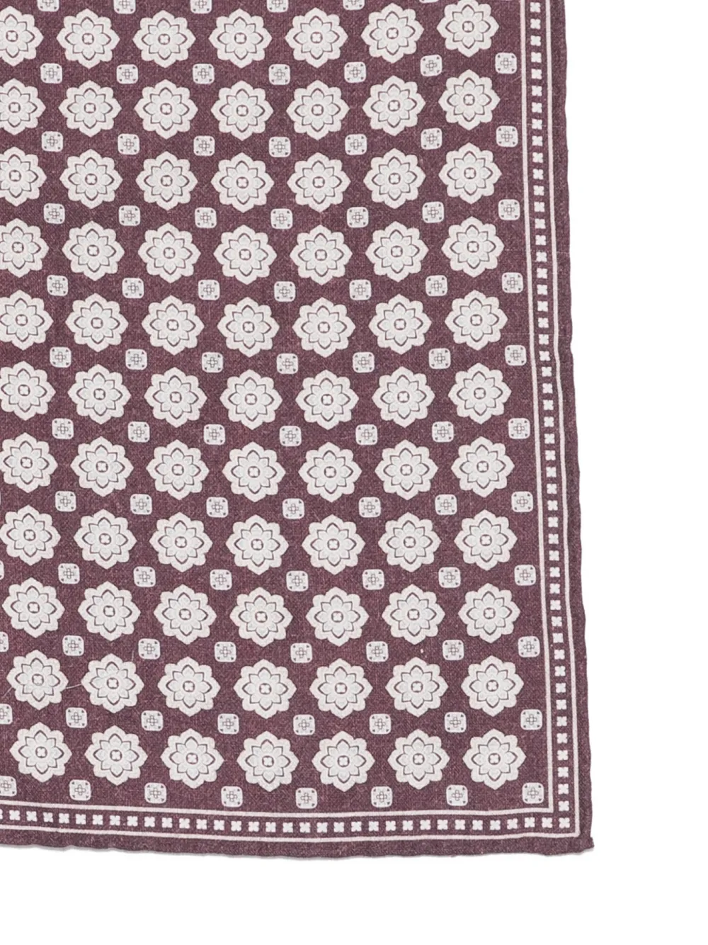 Eleventy Pochet met bloemenprint Rood