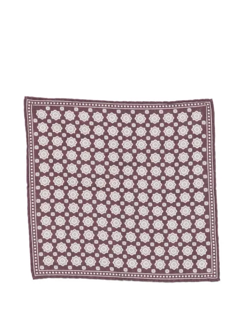 Eleventy floral-print pocket square