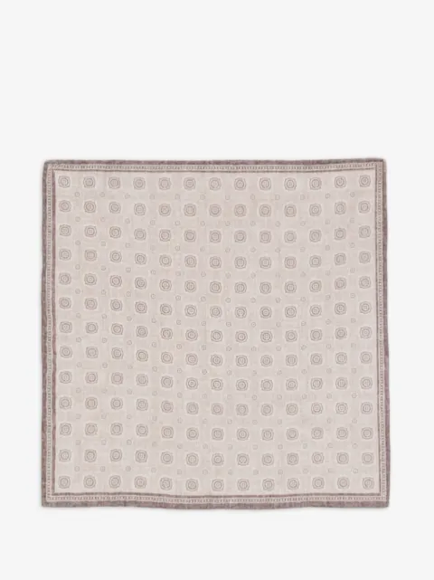 Eleventy geometric-print pocket square