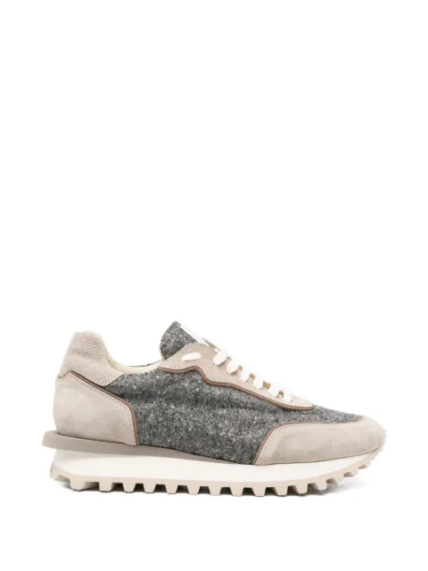 Eleventy panelled lace-up sneakers