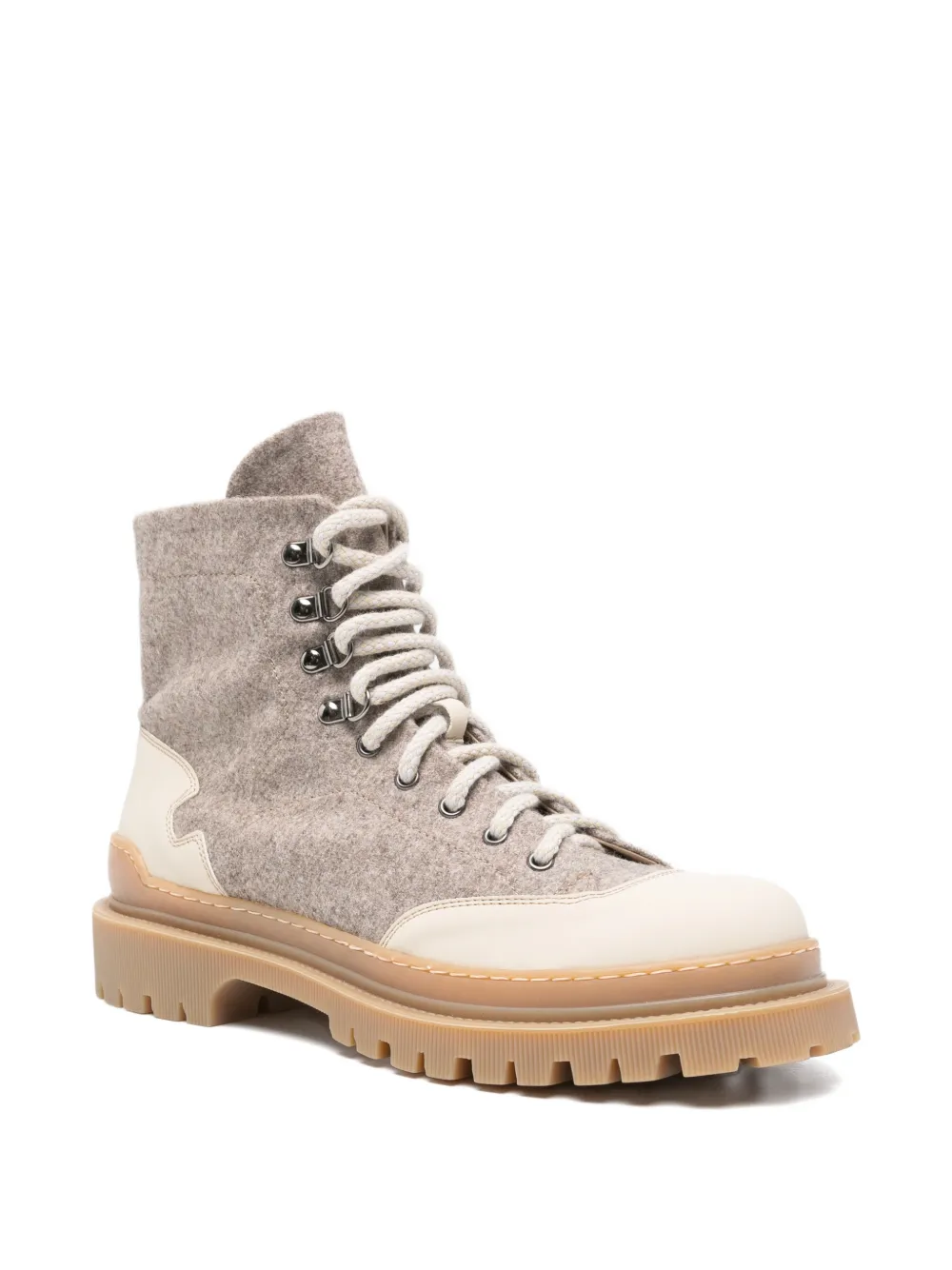 Eleventy Laarzen met chunky zool en vlakken Beige