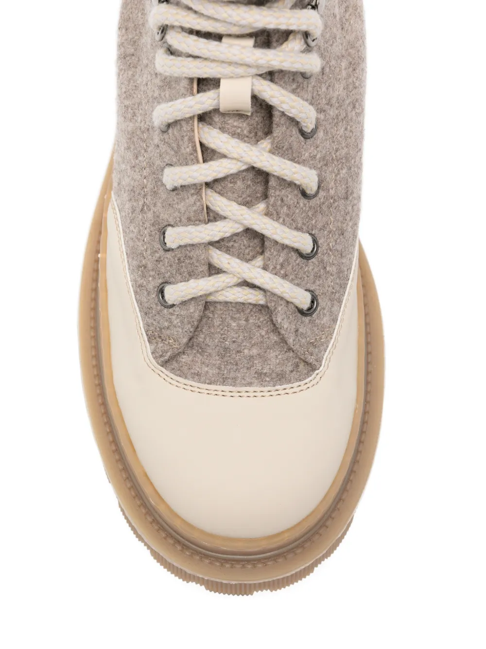 Eleventy Laarzen met chunky zool en vlakken Beige