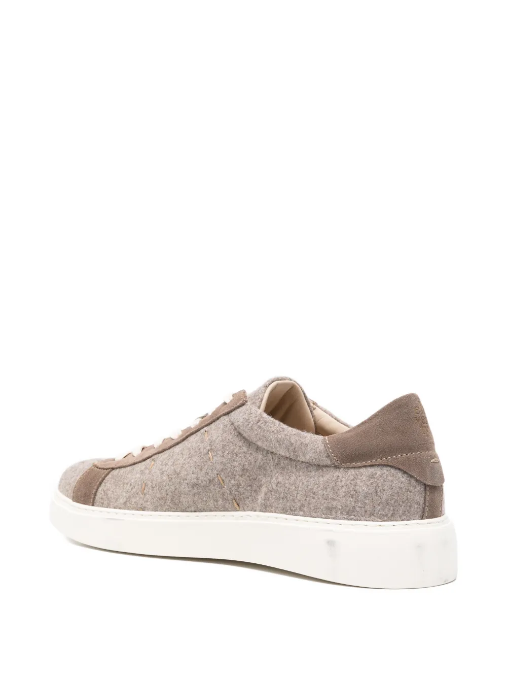 Eleventy Sneakers met suède afwerking en vlakken Beige