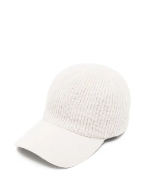 Eleventy ribbed-knit cashmere baseball cap