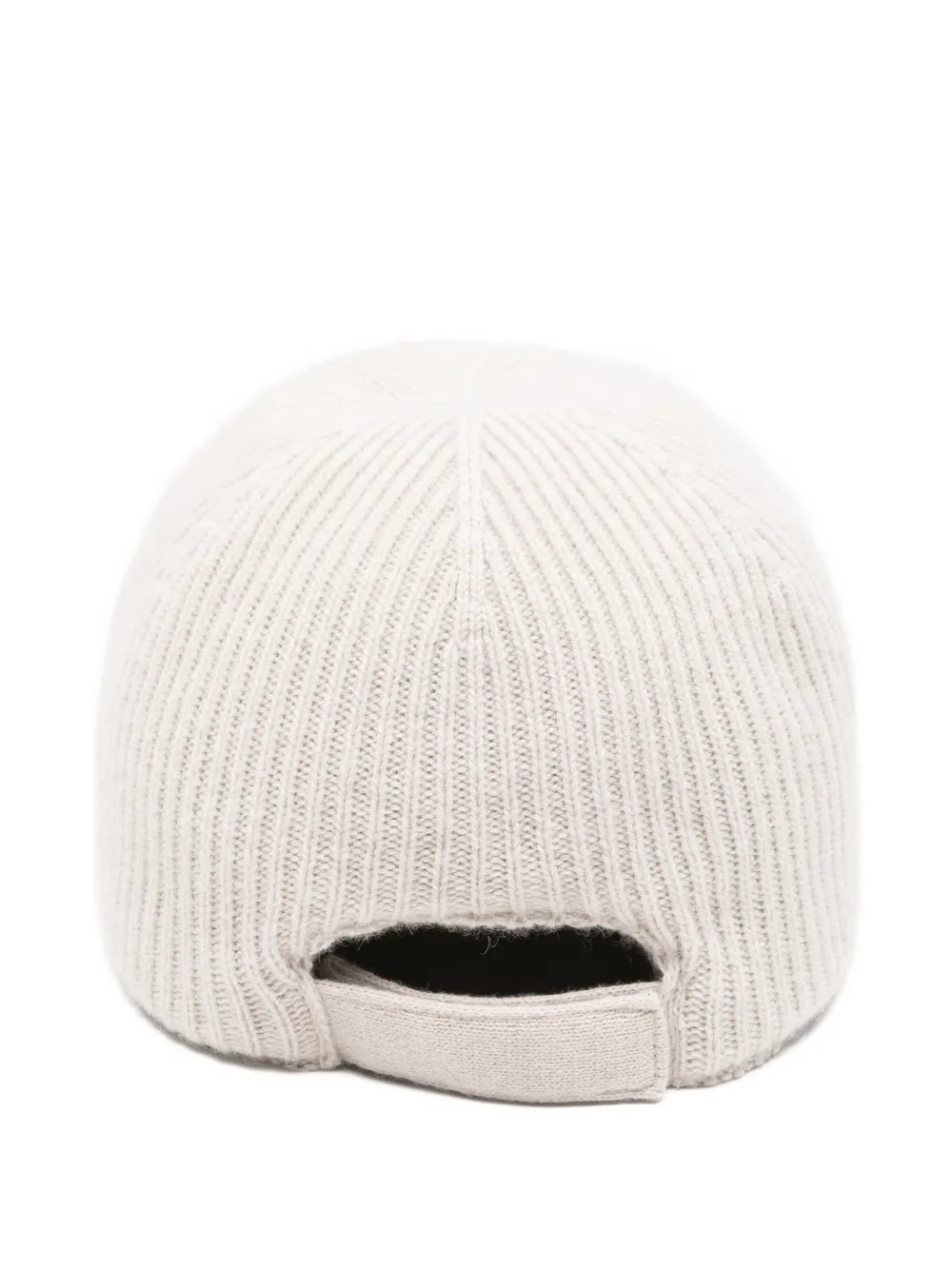 Eleventy Ribgebreide kasjmier honkbalpet Beige