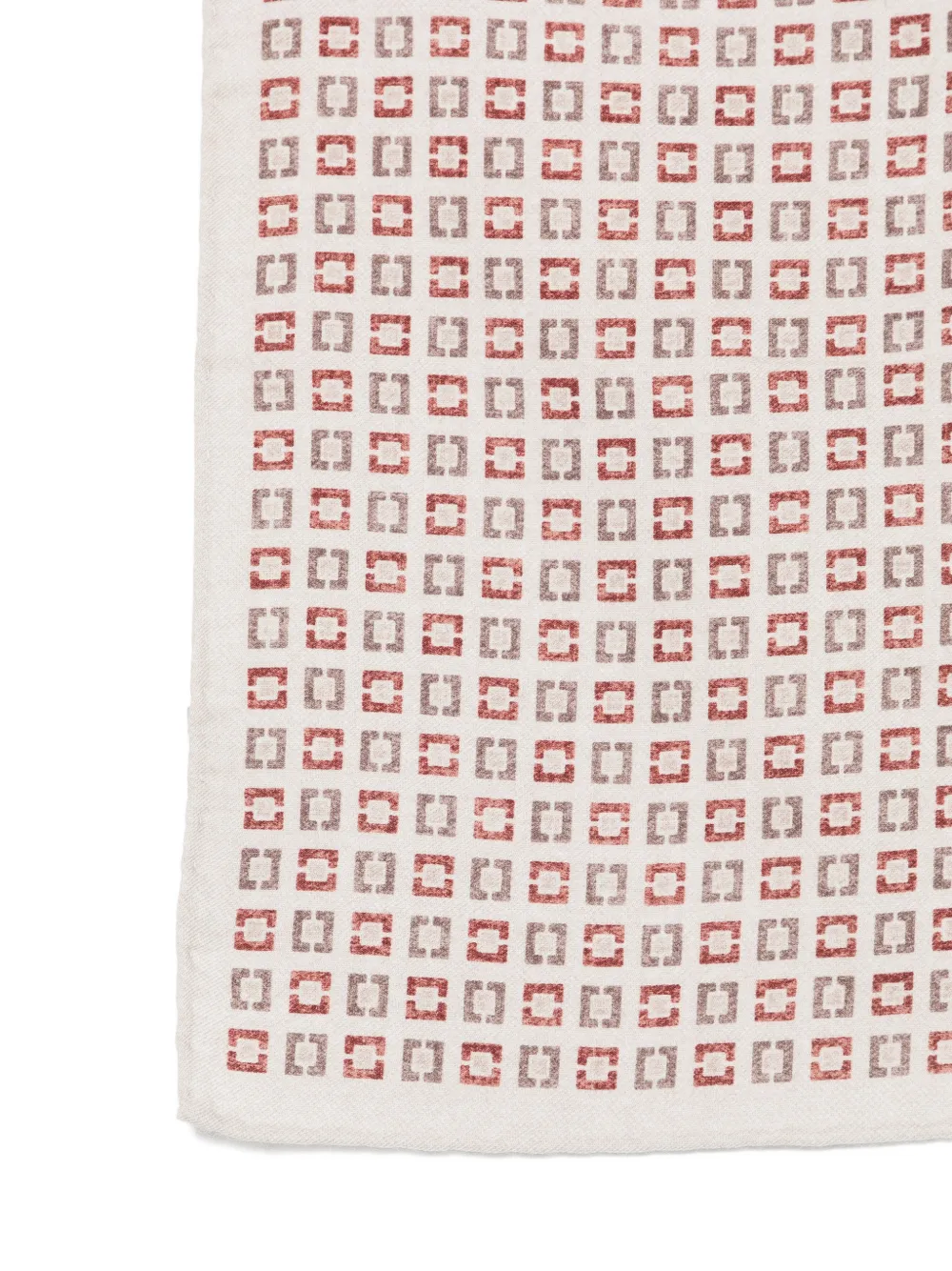 Eleventy Pochet met geometrische print Wit