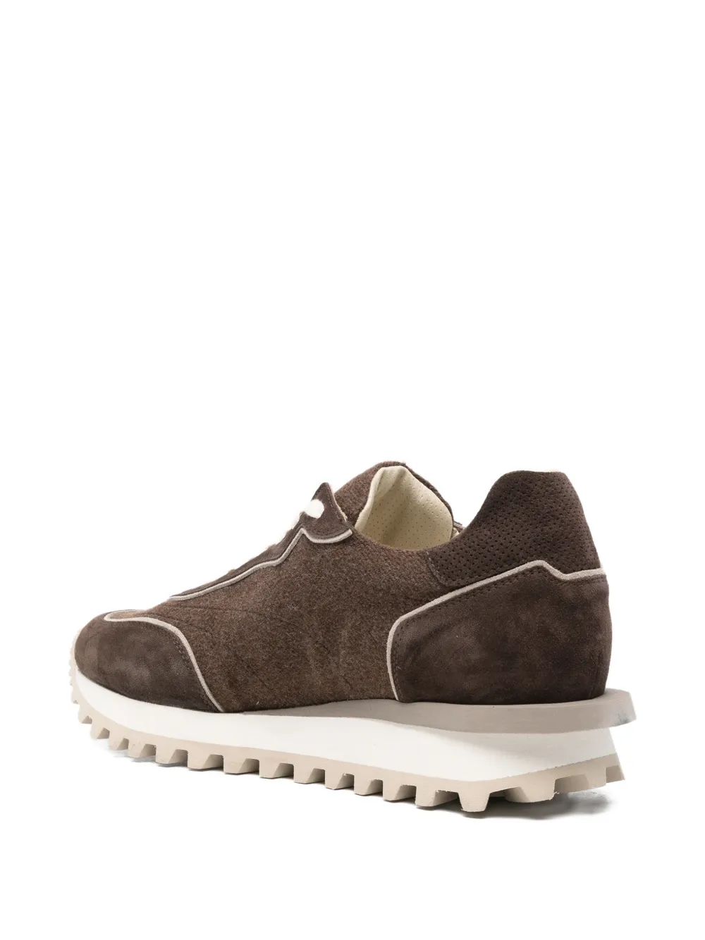 Eleventy Sneakers met chunky zool en vlakken Bruin