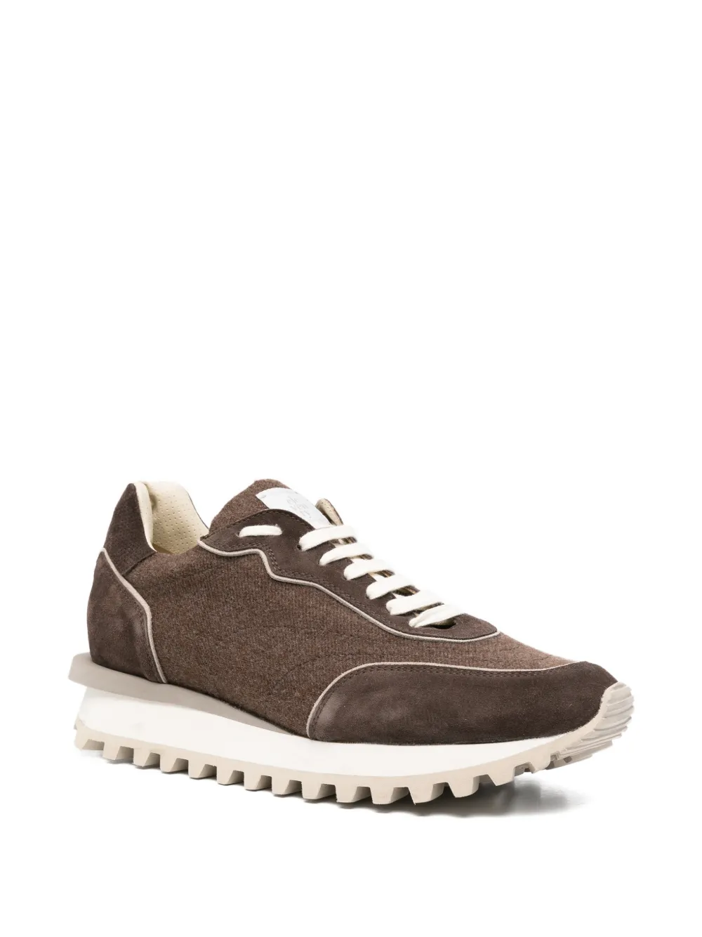 Eleventy Sneakers met chunky zool en vlakken Bruin