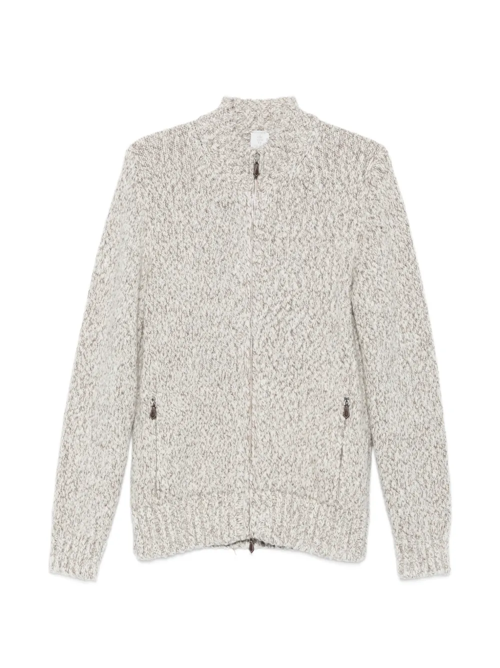 Eleventy long-sleeve zip-fastening cardigan - Brown