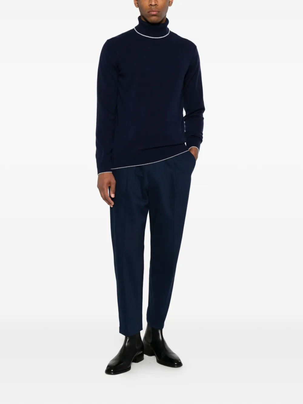 Eleventy Coltrui met contrasterende afwerking Blauw