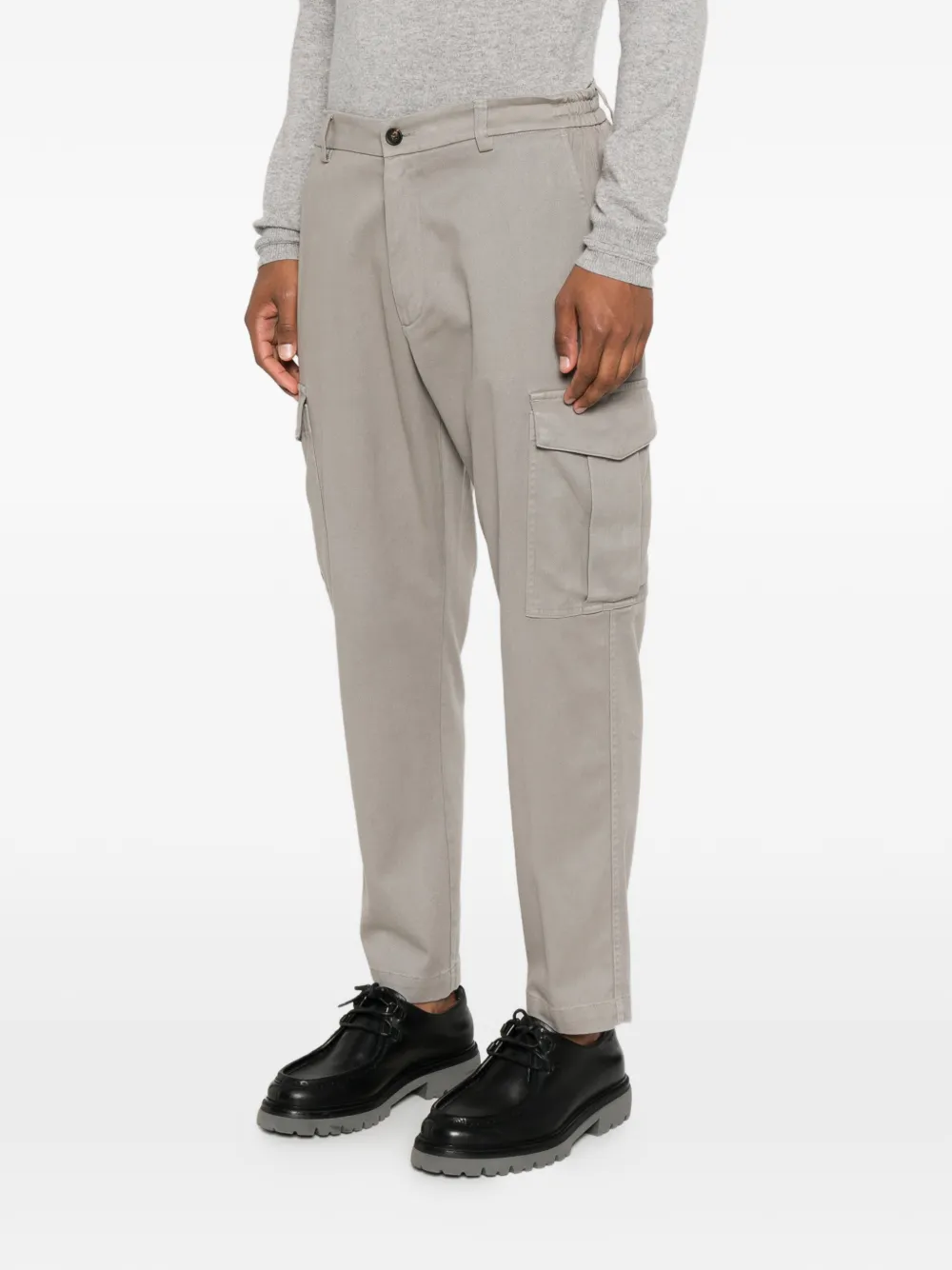 Eleventy Broek met klepzakken Groen