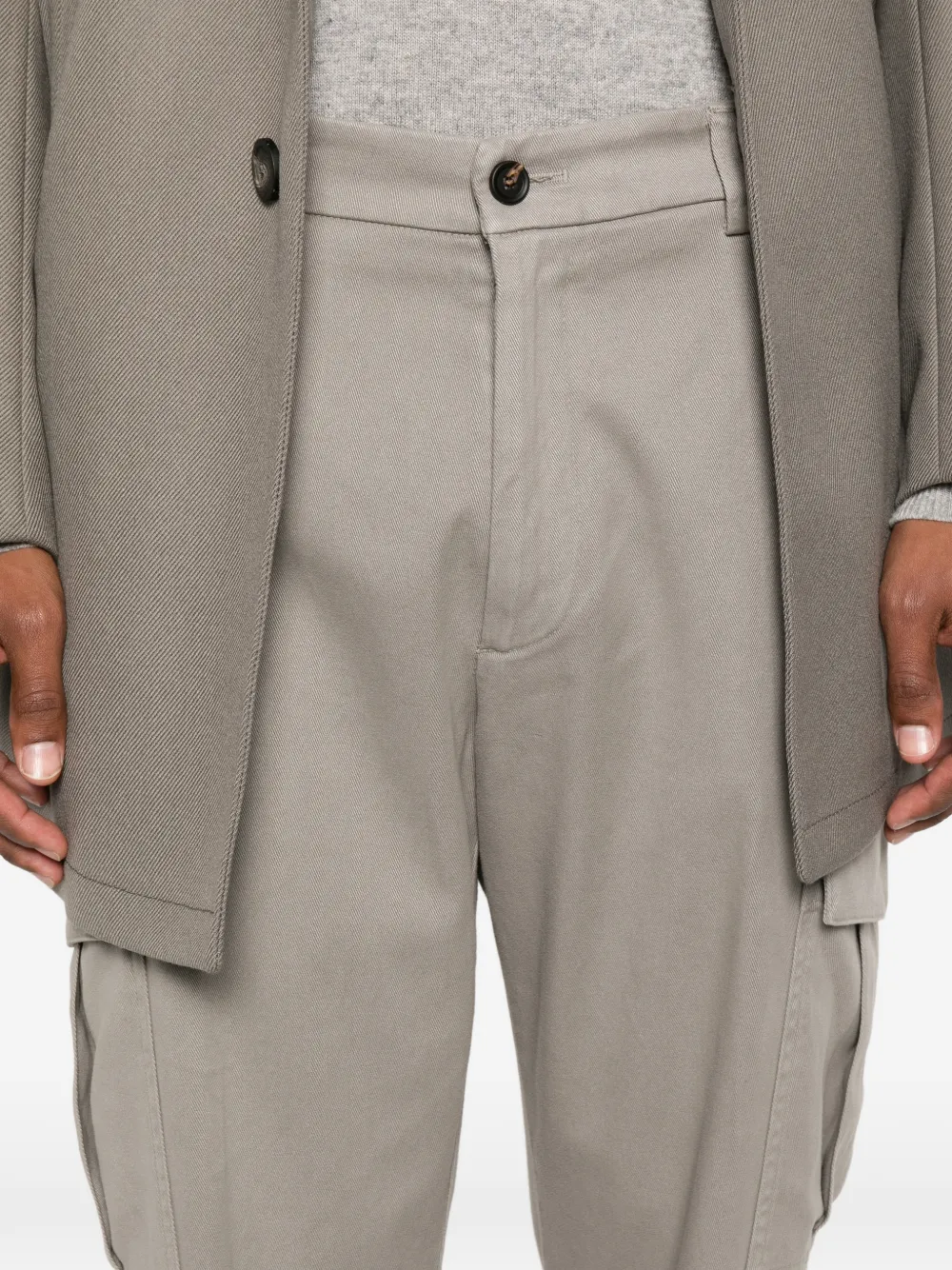 Eleventy Broek met klepzakken Groen