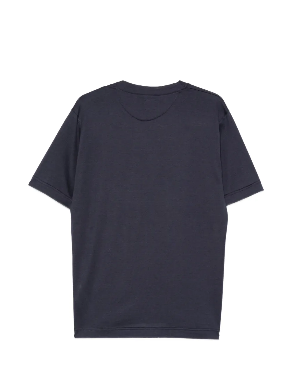 Eleventy T-shirt met geborduurd logo Blauw