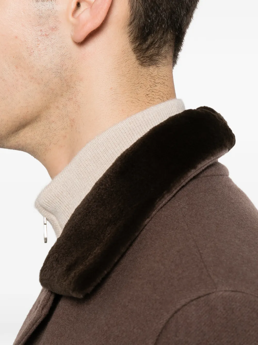 Eleventy Shirtjack met vier zakken Bruin
