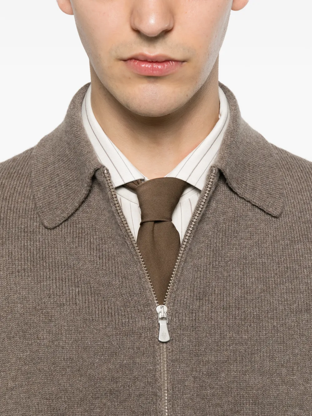 Eleventy Vest met lange mouwen en ritssluiting Groen