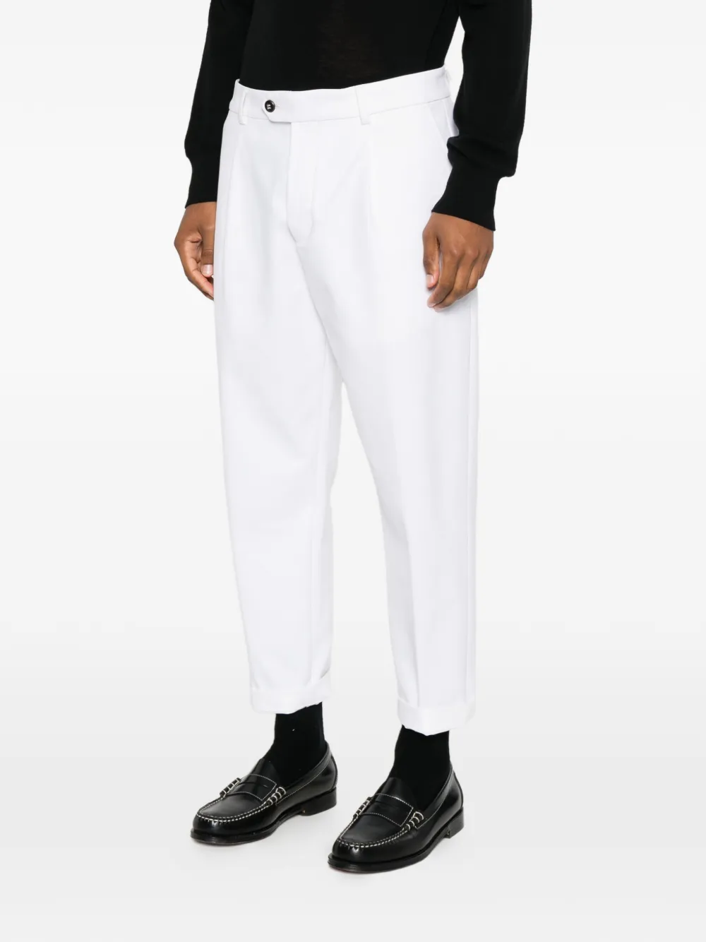 Eleventy Pantalon met geplooide voorkant Wit