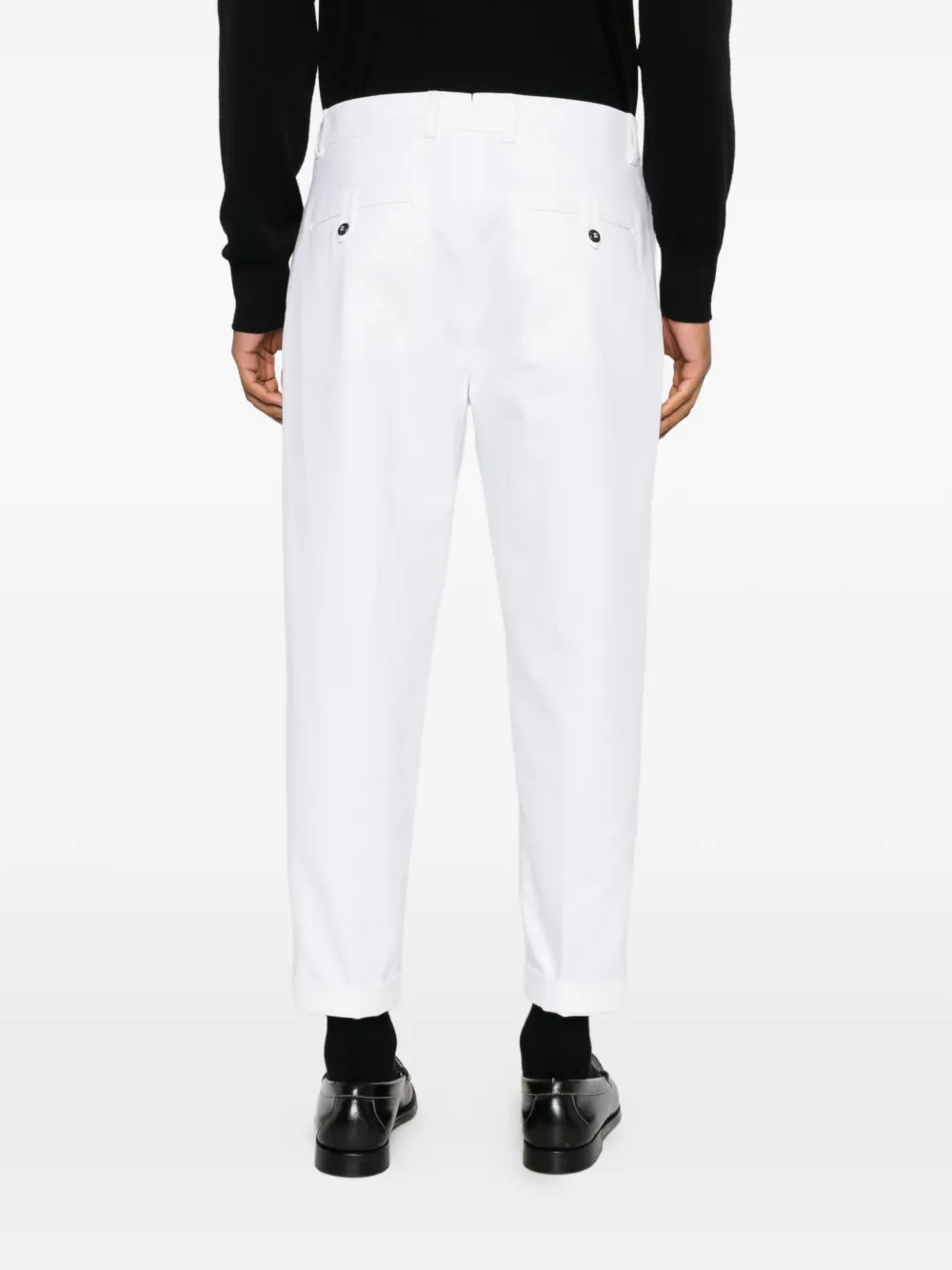 Eleventy Pantalon met geplooide voorkant Wit