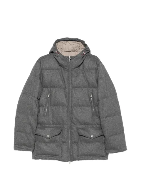 Eleventy quilted hooded jacket