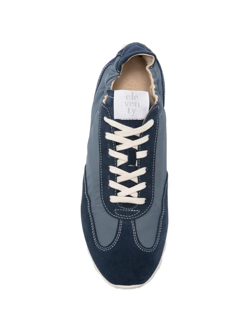 Eleventy Sneakers met suède afwerking en vlakken Blauw