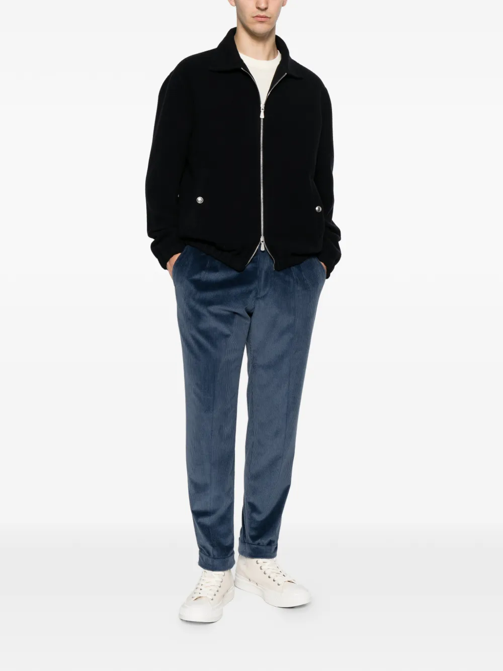 Eleventy Jack met rits Blauw