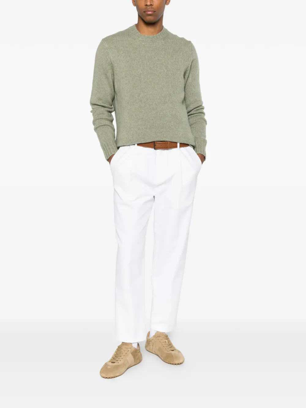 Eleventy Broek met elastische taille Wit