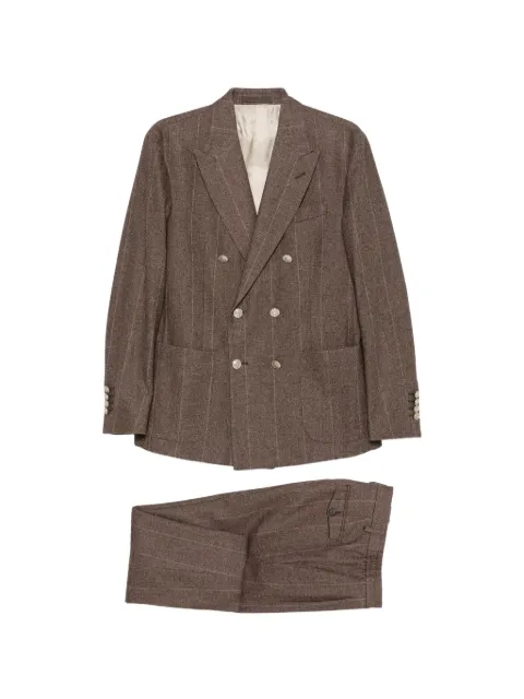 Eleventy double-breasted pinstripe-pattern suit