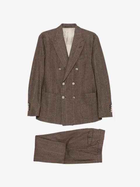 Eleventy double-breasted pinstripe-pattern suit