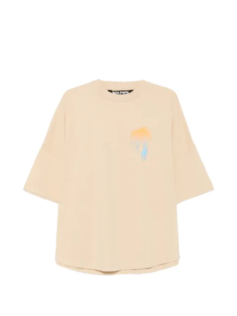 Palm Angels Camiseta ombros deslocados com estampa de logo